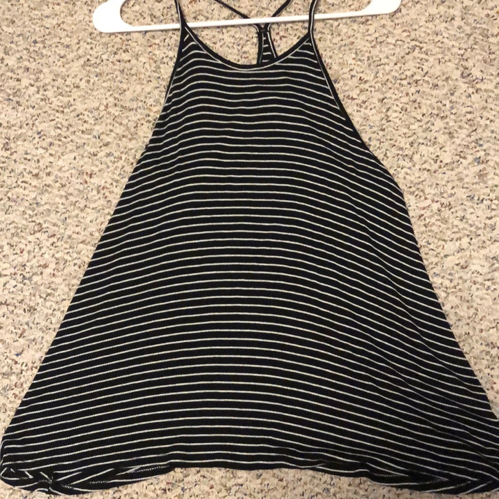 black and white tank top